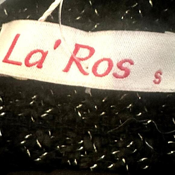 La’Ros – Embellished Studded Tweed Jacket (Black/Gold) – S - Picture 2 of 5